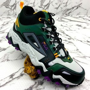 Men's Fila Oakmont Tr Mid Green | Black | Grey | Yellow | Purple Sneakers NWT